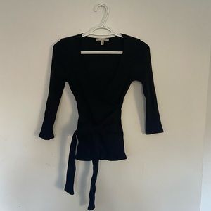 Faux Wrap Top with Tie